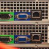 Detailed view of Ethernet and VGA ports on a server highlighting connectivity features.
