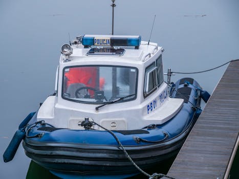 Free stock photo of police boat